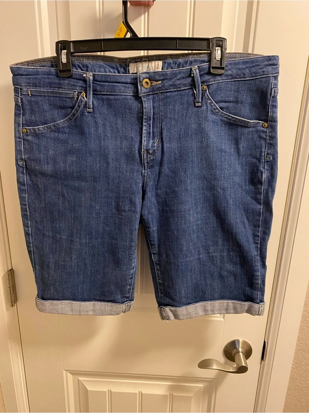 Levis 515 Jeans Shorts 14 Stretch Blue Denim Bermuda Y2K 2008